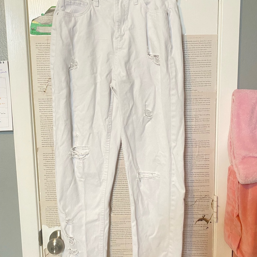Reruge demin white pants size 5